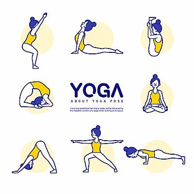 전신 여자 일러스트 요가 건강 여러명 성인 세트 운동 스트레칭 요가자세 국내일러스트 AI파일 웰빙 포즈 다수 사람 파일형식 벡터