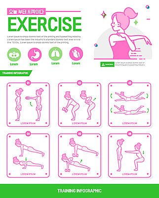 전신 여자 일러스트 건강 여러명 상반신 성인 운동 헬스 스트레칭 스쿼트 맨몸운동 국내일러스트 AI파일 다수 사람 파일형식 벡터 운동자세