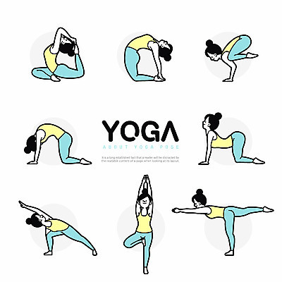 전신 여자 일러스트 요가 건강 여러명 성인 세트 운동 스트레칭 요가자세 국내일러스트 AI파일 웰빙 포즈 다수 사람 파일형식 벡터