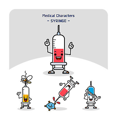 캐릭터 일러스트 의학 주사기 사람없음 바이러스 예방 박테리아 모기 백신 예방접종 지카바이러스 의학캐릭터 백신접종 위드코로나 일러캐릭터 AI파일 의료기기 해충 사회이슈 접종 파일형식 벡터
