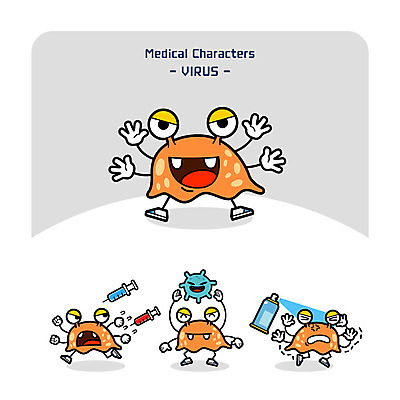 캐릭터 일러스트 의학 주사기 사람없음 바이러스 감염 스프레이 박테리아 백신 세균감염 의학캐릭터 일러캐릭터 AI파일 의료기기 파일형식 벡터