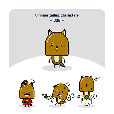 동물 캐릭터 동물캐릭터 일러스트 복주머니 사람없음 점프 십이지신 개 먹이 십이지신캐릭터 개캐릭터 일러캐릭터 AI파일 포유류 모션 전통소품 파일형식 벡터