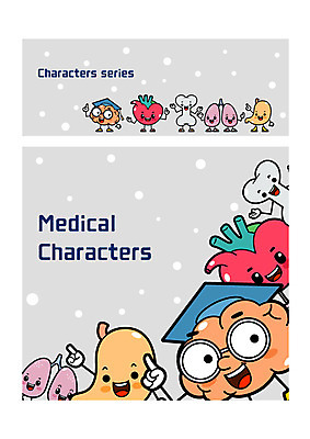 캐릭터 일러스트 뼈 사람없음 세트 건강관리 다양 심장 허파 장기 뇌 위 의학캐릭터 일러캐릭터 AI파일 다수 신체 건강 관리 장기_의학 호흡기관 방향 파일형식 벡터