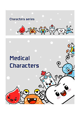 캐릭터 일러스트 사람없음 세트 다양 혈액 바이러스 치아 구급상자 예방 박테리아 의학캐릭터 일러캐릭터 AI파일 다수 의학 의료용품 소화기관 파일형식 벡터
