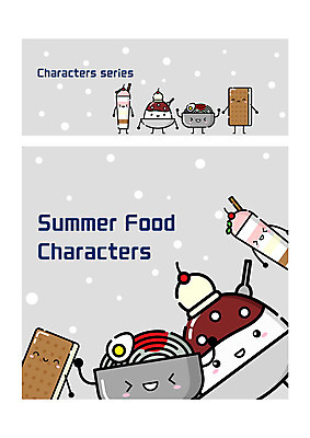 캐릭터 일러스트 아이스크림 디저트 여름음식 사람없음 세트 다양 음식캐릭터 파르페 냉면 팥빙수 샌드 제철음식 디저트캐릭터 일러캐릭터 AI파일 한식 음식 다수 빙수 제철 파일형식 벡터 여름_계절