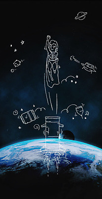 전신 편집이미지 남자 지구 한명 성인 우주 행성 로켓 우주선 슈퍼맨 분해 이미지편집 AI파일 1 사람 영웅 파일형식 벡터