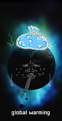 편집이미지 지구 사람없음 글로벌 우주 행성 고통 열 얼음주머니 감기약 힘듦 이미지편집 AI파일 감정 컨셉 약 주머니 파일형식 벡터