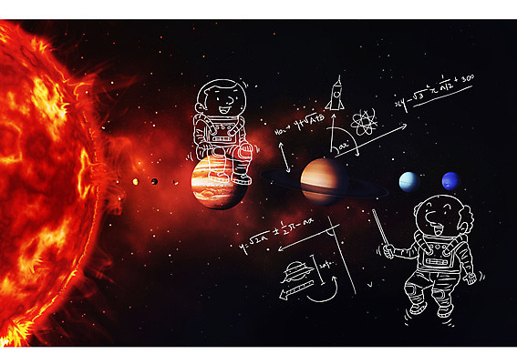 전신 편집이미지 남자 별 지구 성인 두명 태양 우주 행성 로켓 우주선 태양계 토성 목성 금성 수성 수식 천왕성 해왕성 화성 이미지편집 AI파일 자연요소 사람 파일형식 벡터