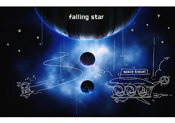편집이미지 별 여행 상반신 성인 세명 우주 행성 우주비행사 외계인 우주선 UFO 이미지편집 AI파일 자연요소 사람 미확인물체 파일형식 벡터