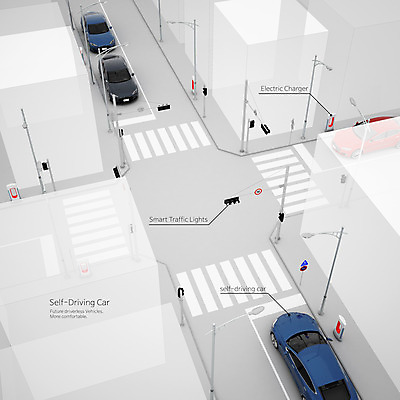 주간 PSD 편집 편집이미지 도로 가로등 자동차 사람없음 건물 3D 도시 횡단보도 신호등 교차로 스마트 디지털합성 합성 위치 주행 공유 무인 센서 전기자동차 자율주행 편집3D 자연요소 건축물 공공시설 길 육상교통 컨셉 교통시설 운전 보행로 파일형식 4차산업
