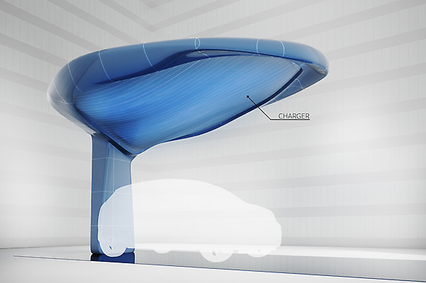 PSD 편집 편집이미지 실루엣 자동차 사람없음 3D 도시 그린에너지 스마트 디지털합성 합성 태양에너지 집열판 전기자동차 충전소 그린시티 편집3D 육상교통 컨셉 촬영기법 에너지 충전 파일형식 그린뉴딜