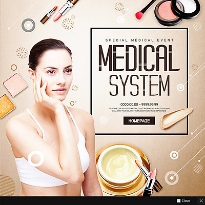 PSD 서양인 외국인 템플릿 여자 웹템플릿 의학 팝업 이벤트팝업 웹팝업 한명 이벤트 상반신 20대 성인 앞모습 뷰티 립스틱 크림 아이섀도 브러쉬빗 성인여자한명만 이미지템플릿 1 뷰포인트 사람 인종 청년 화장품 여자한명만 성인여자만 파일형식