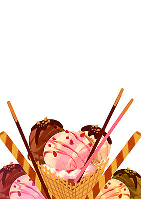 PSD 일러스트 아이스크림 디저트 프레임 사람없음 과자 초콜릿 시럽 프레임일러스트 국내일러스트 음식 파일형식