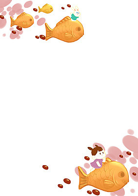 전신 PSD 여자 어린이 일러스트 디저트 프레임 한명 토끼 팥 붕어빵 프레임일러스트 국내일러스트 1 음식 빵 포유류 사람 반려동물 겨울간식 파일형식