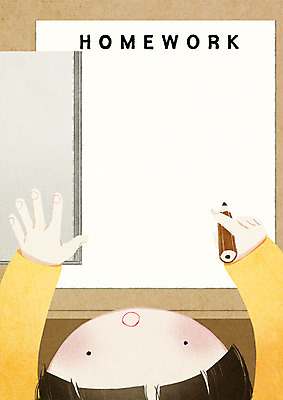 PSD 남자 어린이 일러스트 프레임 한명 상반신 책 연필 책상 과제 프레임일러스트 방과후 국내일러스트 1 교육 가구 학용품 사람 필기구 파일형식