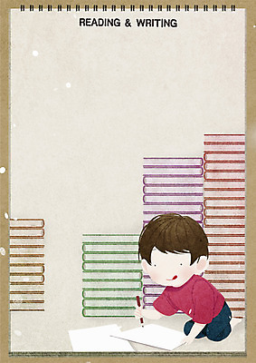 전신 PSD 남자 종이 어린이 일러스트 프레임 한명 앉기 책 연필 기록 프레임일러스트 방과후 국내일러스트 1 교육 모션 학용품 사람 필기구 파일형식