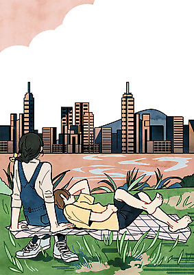 전신 PSD 커플 여자 남자 여행 신발 일러스트 가족 앉기 초원 상반신 성인 두명 건물 눕기 돗자리 한강 국내일러스트 건축물 관계 모션 서울 사람 랜드마크 파일형식