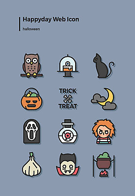 아이콘 호박 마늘 사람없음 세트 고양이 할로윈 달 마녀 웹아이콘 부엉이 공포영화 드라큘라 스크림가면 잭오랜턴 안구 2D아이콘 AI파일 자연요소 채소 포유류 조류 가면 신체부위 반려동물 영화 파일형식 벡터