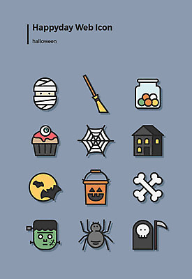 아이콘 뼈 사탕 사람없음 세트 할로윈 달 컵케이크 거미줄 빗자루 양동이 공포 웹아이콘 거미 박쥐 몬스터 미라 유령의집 프랑켄슈타인 2D아이콘 AI파일 자연요소 곤충 포유류 디저트 케이크 청소도구 파일형식 벡터