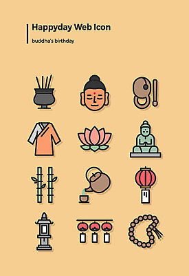 아이콘 연꽃 사람없음 세트 부처님오신날 차 석탑 비석 대나무 부처 연등 웹아이콘 향 염주 목탁 목주 스님모자 인센스스틱 2D아이콘 AI파일 나무 모자_잡화 기념일 꽃 음료 불교 탑 등불 불교용품 파일형식 벡터