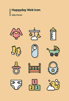 아이콘 양말 한명 세트 장난감 아기용품 아기 젖병 노리개젖꼭지 기저귀 웹아이콘 유모차 유아복 모빌 분유 아기침대 베이비샤워 2D아이콘 AI파일 1 옷 사람 이벤트 침대 오브젝트 파일형식 벡터
