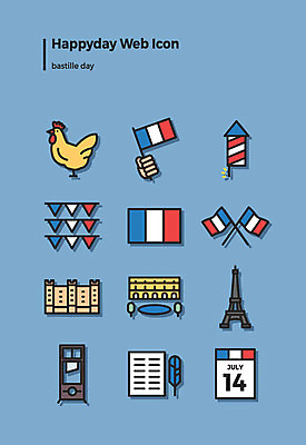 아이콘 폭죽 사람없음 세트 프랑스 깃발 에펠탑 웹아이콘 수탉 가랜드 베르사유궁전 헌법 2D아이콘 AI파일 유럽 궁전 닭 수컷 파티용품 법 파리 랜드마크 파일형식 벡터