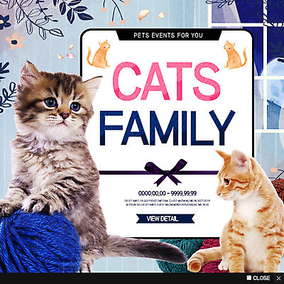 PSD 템플릿 리본 웹템플릿 두마리 창문 가족 나뭇잎 팝업 이벤트팝업 웹팝업 이벤트 사람없음 반려동물 고양이 털실 반려 이미지템플릿 동물 잎 2 포유류 관계 실 파일형식