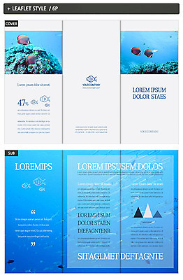 템플릿 표지디자인 표지 ZIP 내지 리플렛 바다 여러마리 3단접지 자연 어류 팜플렛 사람없음 파란색 바닷속 스쿠버다이빙 인디자인 INDD 이미지템플릿 컬러 다수 수중 수중동물 수상스포츠 생태계 파일형식