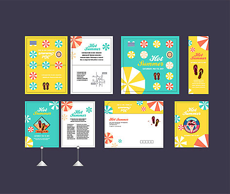 템플릿 배너템플릿 이벤트 사람없음 여름 여름휴가 바캉스 세트 현수막 파라솔 쪼리 전단 엽서 초대장 약도 소봉투 행사세트 행사템플릿 AI파일 배너 계절 지도 휴가 편지봉투 카드_감사 샌들 편지 홍보물 파일형식 벡터 여름_계절