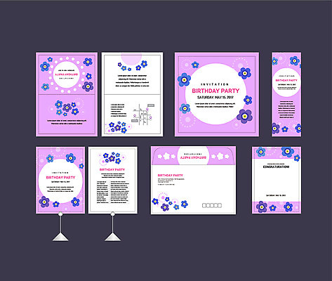 템플릿 배너템플릿 꽃 꽃무늬 이벤트 사람없음 세트 현수막 생일 전단 엽서 초대장 축하카드 약도 생일카드 소봉투 행사세트 행사템플릿 AI파일 식물 배너 기념일 지도 무늬 편지봉투 카드_감사 편지 홍보물 파일형식 벡터