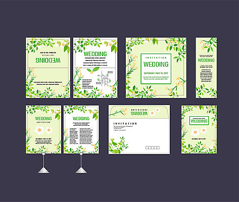 템플릿 배너템플릿 결혼 잎 나뭇잎 이벤트 사람없음 연두색 세트 현수막 전단 청첩장 엽서 초대장 약도 소봉투 행사세트 행사템플릿 그리너리 AI파일 식물 배너 지도 편지봉투 카드_감사 초록색 편지 홍보물 파일형식 벡터 트랜드컬러