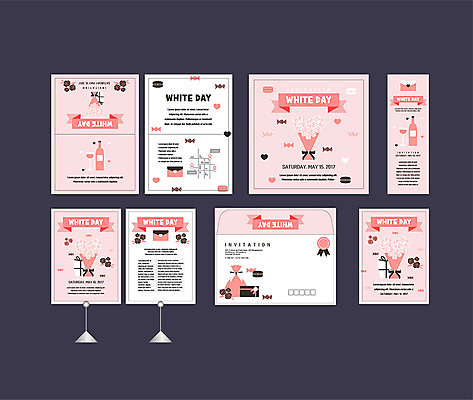 템플릿 배너템플릿 꽃다발 화이트데이 사탕 선물 이벤트 사람없음 세트 현수막 하트 전단 엽서 초대장 약도 소봉투 행사세트 행사템플릿 AI파일 모양 배너 꽃 지도 데이이벤트 디저트 편지봉투 카드_감사 편지 홍보물 파일형식 벡터