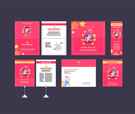 템플릿 배너템플릿 별 폭죽 이벤트 사람없음 세트 현수막 생일 전단 엽서 초대장 축하카드 약도 생일카드 소봉투 행사세트 행사템플릿 AI파일 자연요소 배너 기념일 지도 편지봉투 카드_감사 편지 홍보물 파일형식 벡터