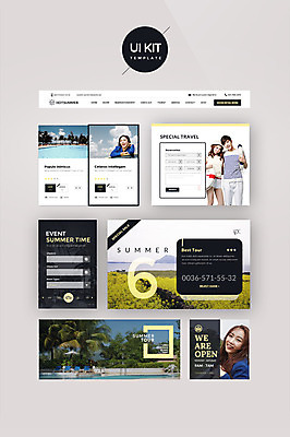 PSD 템플릿 커플 여자 남자 바다 웹템플릿 디자인시안 수영장 여러명 20대 성인 여름휴가 바캉스 야자수 홈페이지 유채 UI 성인만 UI키트 이미지템플릿 나무 꽃 다수 관계 휴가 사람 청년 파일형식 여름_계절