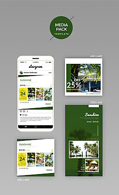 PSD 템플릿 웹템플릿 디자인시안 리조트 모바일 수영장 사람없음 여름휴가 바캉스 스마트폰 세트 야자수 홈페이지 소셜네트워크 미디어팩 SNS배너 이미지템플릿 나무 휴가 핸드폰 스마트기기 파일형식 여름_계절