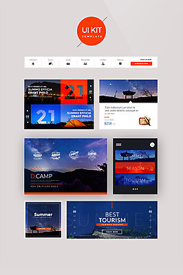 PSD 템플릿 웹템플릿 밤하늘 디자인시안 텐트 사람없음 홈페이지 캠핑 UI UI키트 이미지템플릿 하늘 레저 캠핑도구 야간 파일형식