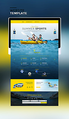 PSD 템플릿 여자 바다 웹템플릿 사이트템플릿 여러명 20대 성인 여름휴가 바캉스 태블릿 홈페이지 노란색 홈페이지시안 스노클링 카약 여름스포츠 이미지템플릿 스포츠 컬러 다수 휴가 사람 청년 전자제품 스마트기기 수상스포츠 파일형식 여름_계절