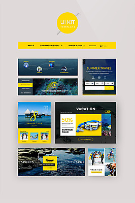 PSD 템플릿 여자 남자 바다 웹템플릿 디자인시안 어류 여러명 성인 여름휴가 바캉스 홈페이지 노란색 스노클링 스쿠버다이빙 여름스포츠 UI UI키트 이미지템플릿 스포츠 컬러 다수 휴가 사람 수중동물 수상스포츠 파일형식 여름_계절