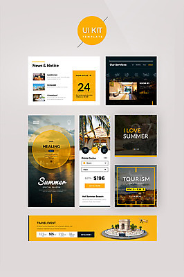 PSD 템플릿 웹템플릿 디자인시안 리조트 해변 사람없음 여름휴가 바캉스 홈페이지 노을 펜션 UI UI키트 이미지템플릿 자연요소 바다 숙소 휴가 파일형식 여름_계절