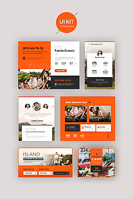 PSD 템플릿 여자 남자 딸 어린이 웹템플릿 가족 디자인시안 엄마 여러명 성인 30대 홈페이지 주황색 캠핑 아빠 캠핑장 UI UI키트 이미지템플릿 컬러 다수 관계 레저 사람 장년 파일형식