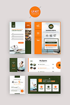 PSD 템플릿 여자 웹템플릿 요가 디자인시안 리조트 수영장 건강 20대 성인 해변 세명 홈페이지 주황색 한국인 UI 성인여자만 UI키트 이미지템플릿 웰빙 바다 컬러 사람 동양인 청년 여자만 성인만 파일형식