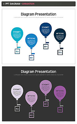 템플릿 비즈니스 그래프 사람없음 세트 PPT 프레젠테이션 문서템플릿 풍선 공기 애니형PPT 이미지템플릿 파일형식