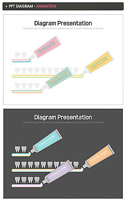 템플릿 비즈니스 그래프 사람없음 세트 PPT 프레젠테이션 문서템플릿 치약 치아모형 애니형PPT 이미지템플릿 위생용품 치아 파일형식