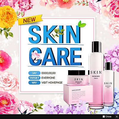 PSD 템플릿 꽃 웹템플릿 잎 나뭇잎 팝업 이벤트팝업 웹팝업 이벤트 사람없음 뷰티 화장품 스킨케어 이미지템플릿 식물 파일형식