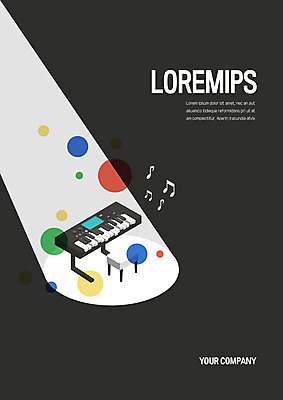 템플릿 표지 악기 음표 사람없음 원형 건반 프레젠테이션 문서템플릿 서식 레이아웃 문서 제안서 스포트라이트 전자피아노 이미지템플릿 AI파일 도형 기호 음악 피아노 파일형식 벡터