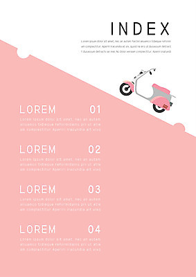 템플릿 내지 분홍색 사람없음 스쿠터 프레젠테이션 문서템플릿 서식 레이아웃 문서 제안서 목차 이미지템플릿 AI파일 컬러 오토바이 파일형식 벡터