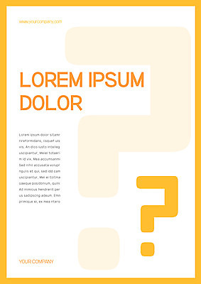 템플릿 표지 사람없음 노란색 물음표 프레젠테이션 문서템플릿 서식 레이아웃 문서 제안서 이미지템플릿 AI파일 기호 컬러 파일형식 벡터