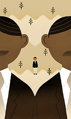 전신 PSD 나무 남자 감정 일러스트 서기 상반신 성인 세명 얼굴없음 방황 이중인격 국내일러스트 식물 컨셉 모션 사람 장애 파일형식