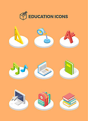 아이콘 교육 음악 음표 전등 책가방 사람없음 책 컴퓨터 공책 입체 삼각자 에이플러스 아이소메트릭 온라인강의 2D아이콘 AI파일 기호 가방 문화예술 문구용품 조명 자 전자제품 강의 점수 파일형식 벡터 언택트