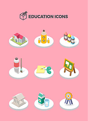 아이콘 교육 학교 색연필 가위 알림판 미술 사람없음 연필 물감 우유 로켓 붓 메달 입체 대학교 크레파스 색종이 아이소메트릭 2D아이콘 AI파일 종이 문화예술 문구용품 학용품 유제품 필기구 미술도구 상_상패 파일형식 벡터